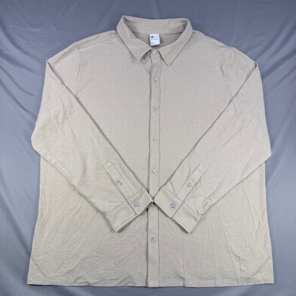All in Motion Mens XXL Tan Lyocell Blend‎ Commuter Shirt  Quick Dry Stretch